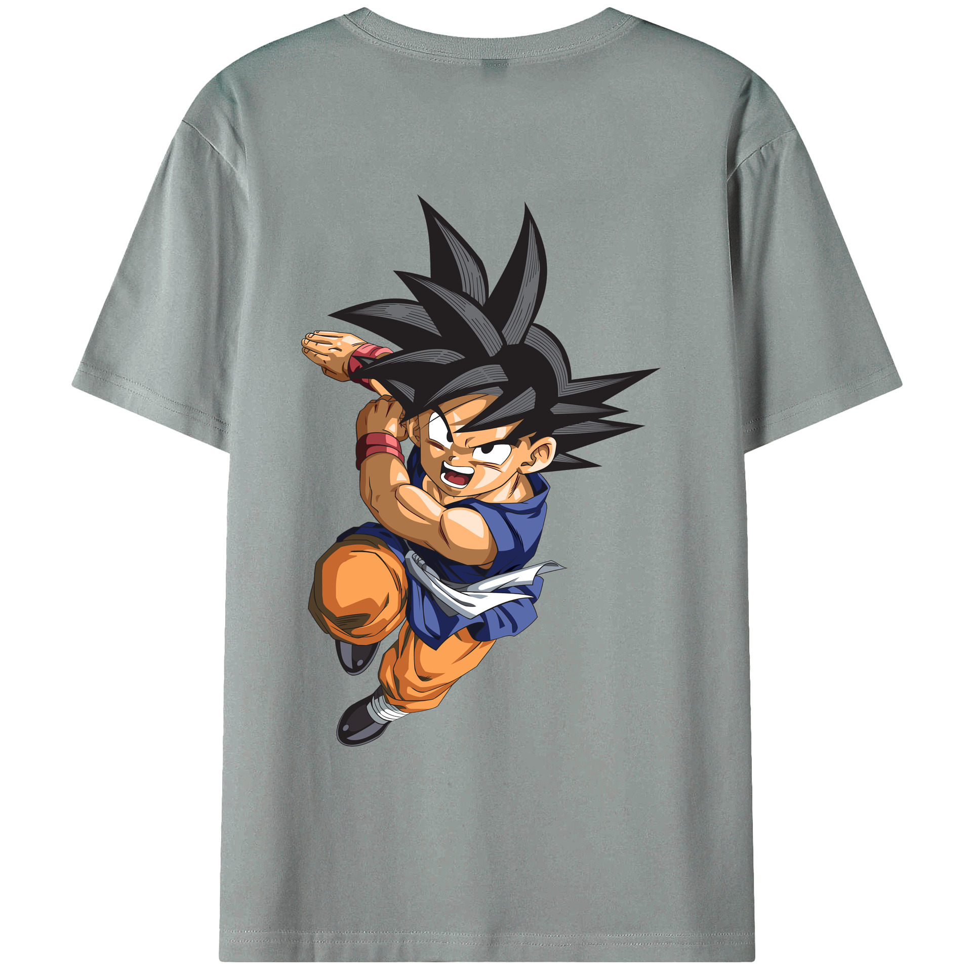 （画像用） ドラゴンボール 孫悟空（そん ごくう）Son Goku カカロット DRAGON BALL Kakarotto 綿100％ メンズ半袖Tシャツ（バックプリント） 通気性